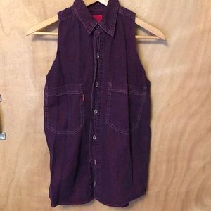 Urban Renewal Urban Outfitters Purple Denim Shirt